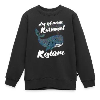 Fastnacht - Karneval - Karnewal - Wortspiel - Kinder Premium Organic Sweatshirt - Schwarz - Vorne - AI Model Kid Female (0cm)