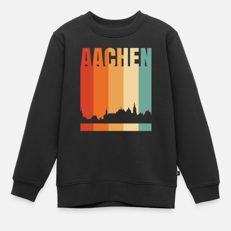 Aachen - Kinder Premium Organic Sweatshirt - Schwarz