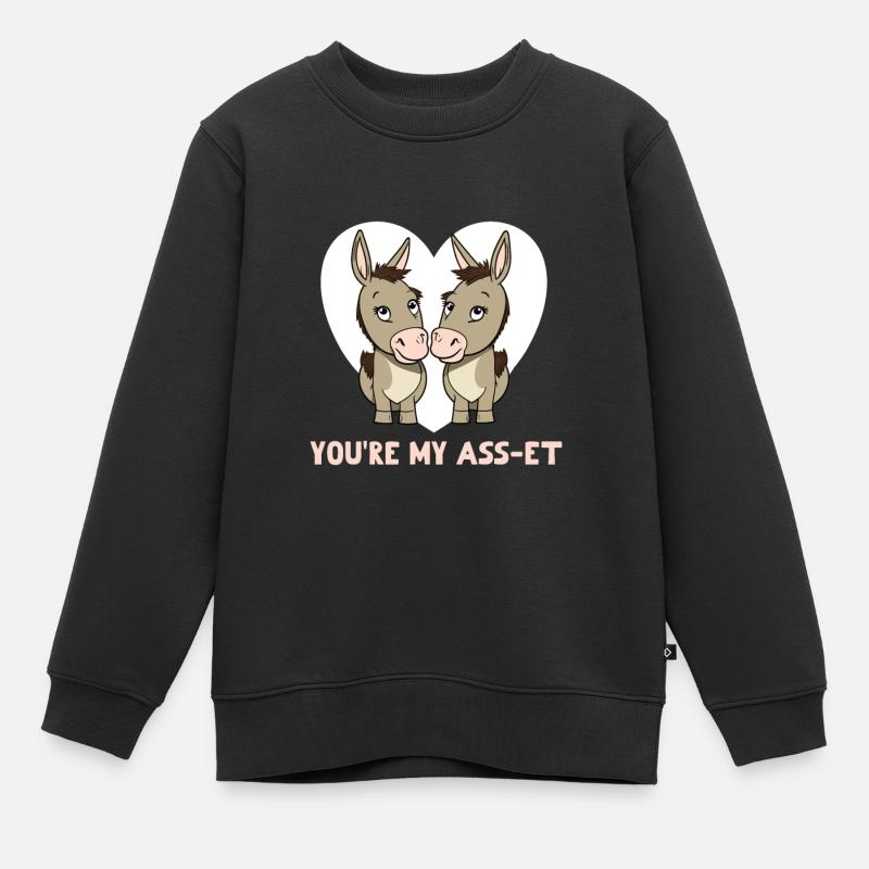 Tu es mon Ass-et Valeintine’s Day - Sweat Premium enfant bio - noir