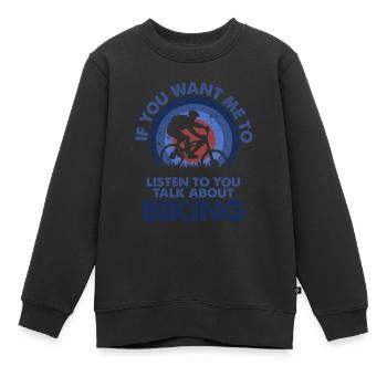 Ich Möchte, Dass Ich Talkbiken Höre - Kinder Premium Organic Sweatshirt - Schwarz - Vorne - AI Model Kid Female (0cm)