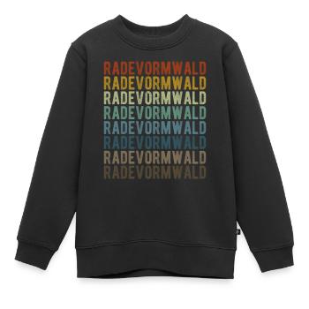 Radevormwald Town Retro Vintage - Sweat Premium enfant bio - noir - Devant - AI Model Kid Female (0cm)