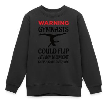 Turnen Turnerin Bodenturnen Geräteturnen - Kinder Premium Organic Sweatshirt - Schwarz - Vorne - AI Model Kid Female (0cm)