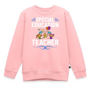 Sonderschule Sonderpädagogik Förderbedarf Fördern - Kinder Premium Organic Sweatshirt - Rosa - Vorne - AI Model Kid Female (0cm)