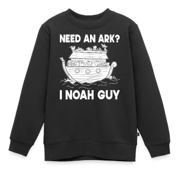 Need a Noah's Ark Guy Funny Archa Noah - Kids Premium Organic Sweatshirt - black - Front - AI Model Kid Female (0cm)