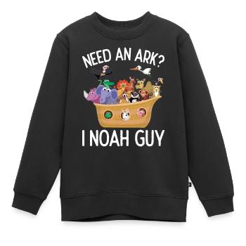 Need a Noah's Ark Guy Funny Archa Noah - Kids Premium Organic Sweatshirt - black - Front - AI Model Kid Female (0cm)