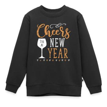 Silvester Prost auf ein neues Jahr 2021 Happy New - Kinder Premium Organic Sweatshirt - Schwarz - Vorne - AI Model Kid Female (0cm)