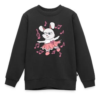Prima Ballerina Hase I Ballett Fun I Tänzer | Kan - Kinder Premium Organic Sweatshirt - Schwarz - Vorne - AI Model Kid Female (0cm)