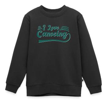 Ich liebe Kanusport - Kinder Premium Organic Sweatshirt - Schwarz - Vorne - AI Model Kid Female (0cm)