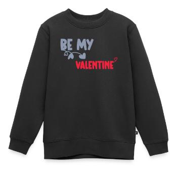 Be My Valentine Idée Cadeau St Valentin Couple - Sweat Premium enfant bio - noir - Devant - AI Model Kid Female (0cm)