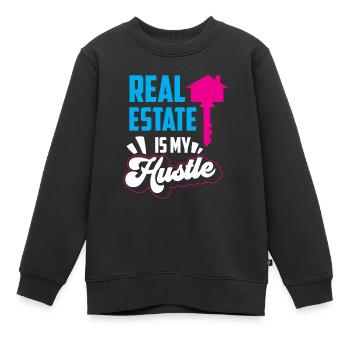 Immobilien Sind Mein Geschäft Immobilienmakler - Kinder Premium Organic Sweatshirt - Schwarz - Vorne - AI Model Kid Female (0cm)