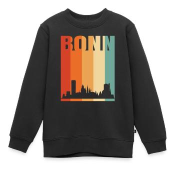 Bonn - Sweat Premium enfant bio - noir - Devant - AI Model Kid Female (0cm)