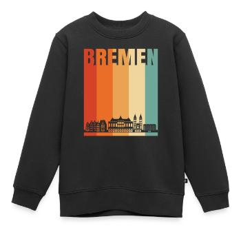 Brême - Sweat Premium enfant bio - noir - Devant - AI Model Kid Female (0cm)