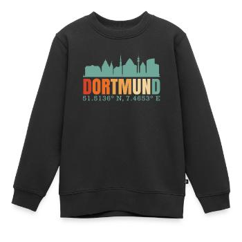 Dortmund - Kinder Premium Organic Sweatshirt - Schwarz - Vorne - AI Model Kid Female (0cm)