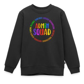 Admin Squad Admin Assistant Administrative Cool - Kids Premium Organic Sweatshirt - black - Front - AI Model Kid Female (0cm)
