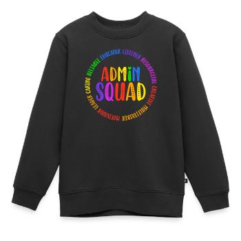 Admin Squad Admin Assistant Administrative Office - Kids Premium Organic Sweatshirt - black - Front - AI Model Kid Female (0cm)