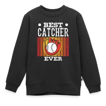 Meilleur receveur de tous les temps Baseball Hobby - Sweat Premium enfant bio - noir - Devant - AI Model Kid Female (0cm)