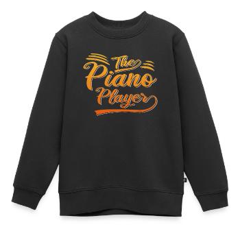 Le pianiste - Sweat Premium enfant bio - noir - Devant - AI Model Kid Female (0cm)