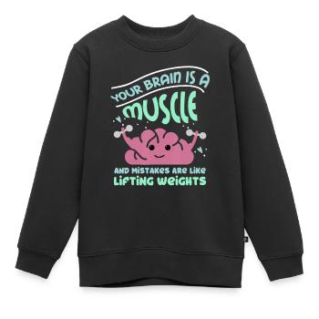 Conception de l’enseignant de l’ de croissance, conception inspirantesc - Sweat Premium enfant bio - noir - Devant - AI Model Kid Female (0cm)