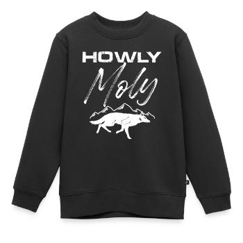 howly moly Design for a coyote enthusiast - Kinder Premium Organic Sweatshirt - Schwarz - Vorne - AI Model Kid Female (0cm)