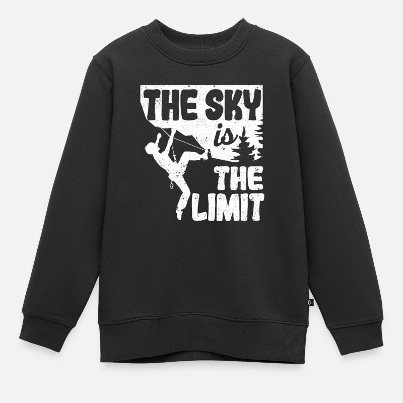 Le ciel est la limite Escalade Bloc - Sweat Premium enfant bio - noir