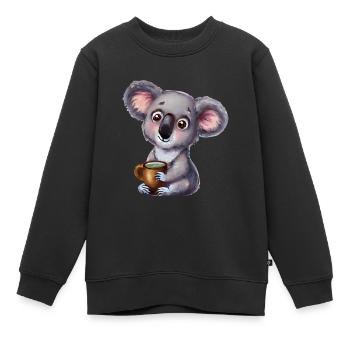 Koala Tee - Kinder Premium Organic Sweatshirt - Schwarz - Vorne - AI Model Kid Female (0cm)