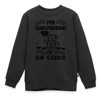 Ich liebe meine Freundin - Kinder Premium Organic Sweatshirt - Schwarz - Vorne - AI Model Kid Female (0cm)