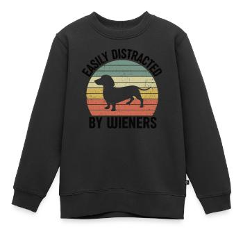 Dachshund Geschenk Dixie Wiener Doxie Dackel - Kinder Premium Organic Sweatshirt - Schwarz - Vorne - AI Model Kid Female (0cm)