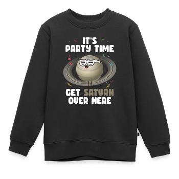 Saturn - Kinder Premium Organic Sweatshirt - Schwarz - Vorne - AI Model Kid Female (0cm)