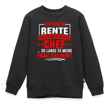 Pensioner Retirement Grandpa Grandad Gift - Kinder Premium Organic Sweatshirt - Schwarz - Vorne - AI Model Kid Female (0cm)