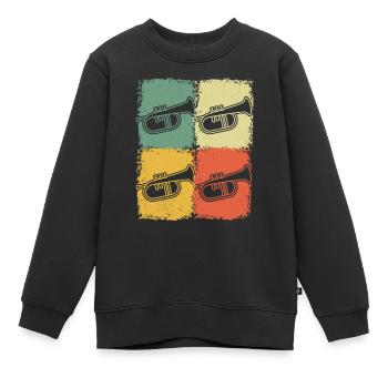 Flugelhorn Joueur de bugle Joueur de bugle - Sweat Premium enfant bio - noir - Devant - AI Model Kid Female (0cm)