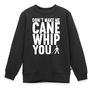 Déficience visuelle aveugle - Sweat Premium enfant bio - noir - Devant - AI Model Kid Female (0cm)