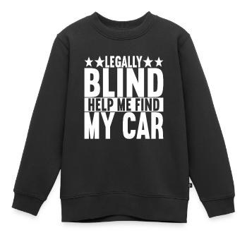 Déficience visuelle aveugle - Sweat Premium enfant bio - noir - Devant - AI Model Kid Female (0cm)
