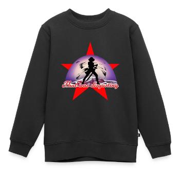 Roter Stern - Anime - Kinder Premium Organic Sweatshirt - Schwarz - Vorne - AI Model Kid Female (0cm)