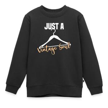 Magasin d’occasion Eco Hipster d’occasion - Sweat Premium enfant bio - noir - Devant - AI Model Kid Female (0cm)