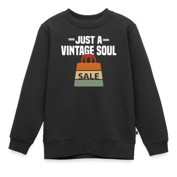 Magasin d’occasion Eco Hipster d’occasion - Sweat Premium enfant bio - noir - Devant - AI Model Kid Female (0cm)
