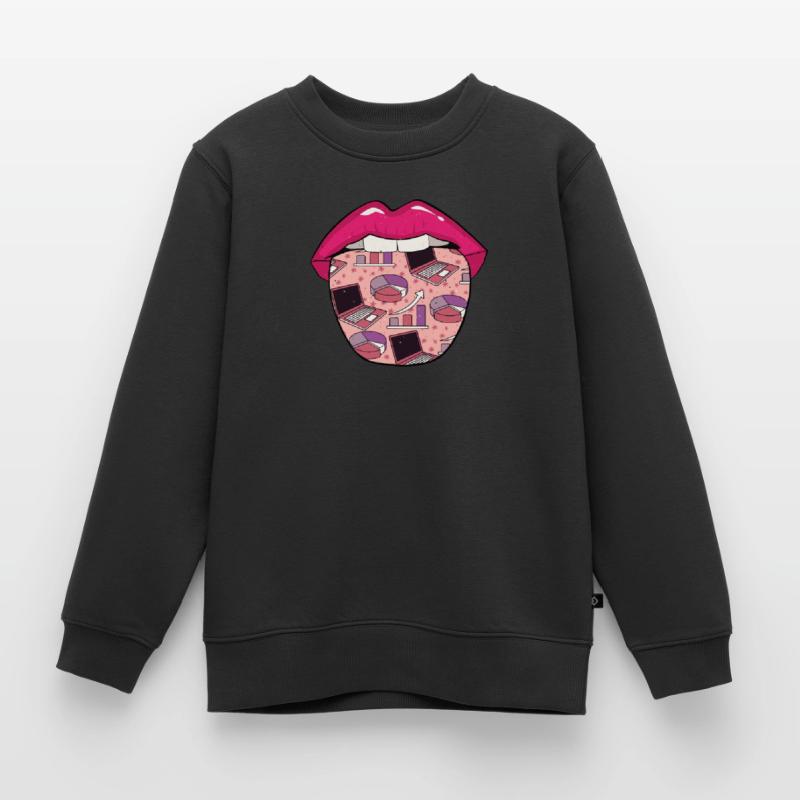 Data Science Data Analyst lips Kids Premium Organic Sweatshirt