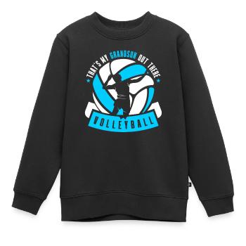 Voici mon petit-fils qui joue au volleyball - Sweat Premium enfant bio - noir - Devant - AI Model Kid Female (0cm)