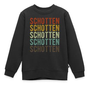 Schotten Stadt Retro Vintage - Kinder Premium Organic Sweatshirt - Schwarz - Vorne - AI Model Kid Female (0cm)