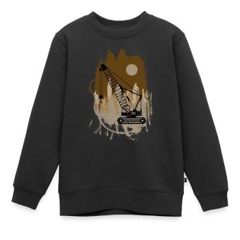 Crane operator crane gift - Kids Premium Organic Sweatshirt - black - Front - AI Model Kid Female (0cm)