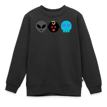 enfant - Sweat Premium enfant bio - noir - Devant - AI Model Kid Female (0cm)