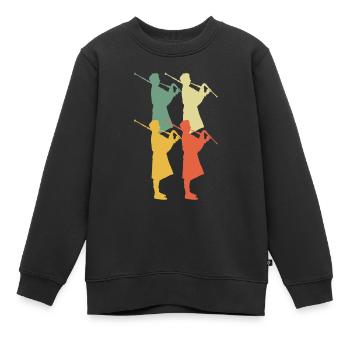 Cornemuse Cornemuse Cornemuse - Sweat Premium enfant bio - noir - Devant - AI Model Kid Female (0cm)