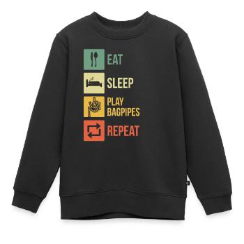 Cornemuse Cornemuse Cornemuse - Sweat Premium enfant bio - noir - Devant - AI Model Kid Female (0cm)