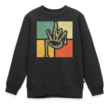 Cornemuse Cornemuse Cornemuse - Sweat Premium enfant bio - noir - Devant - AI Model Kid Female (0cm)