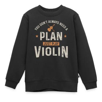 Violoniste violoniste Vous n’avez pas toujours - Sweat Premium enfant bio - noir - Devant - AI Model Kid Female (0cm)