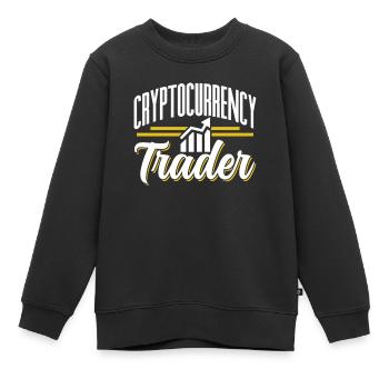 Kryptowährungs Händler Krypto Crypto Trader - Kinder Premium Organic Sweatshirt - Schwarz - Vorne - AI Model Kid Female (0cm)