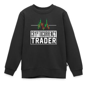Kryptowährungs Händler Trader Krypto Crypto - Kinder Premium Organic Sweatshirt - Schwarz - Vorne - AI Model Kid Female (0cm)