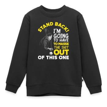 Billard Hobby Sports Sportif - Sweat Premium enfant bio - noir - Devant - AI Model Kid Female (0cm)
