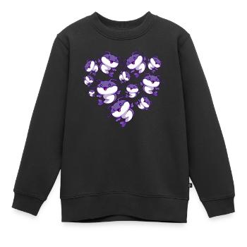 Herz Wels - Kinder Premium Organic Sweatshirt - Schwarz - Vorne - AI Model Kid Female (0cm)