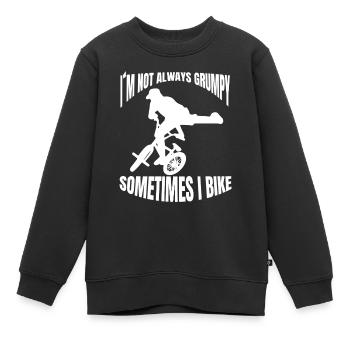 Fahrrad Radfahren Mountainbike Fahrradtour Radeln - Kinder Premium Organic Sweatshirt - Schwarz - Vorne - AI Model Kid Female (0cm)