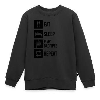 Cornemuse Cornemuse Cornemuse - Sweat Premium enfant bio - noir - Devant - AI Model Kid Female (0cm)
